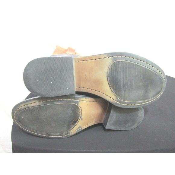 Steve Madden Rogerrr Black Brown Leather Zip Knee High Riding Boots Sz 6.5 M - Picture 9 of 11